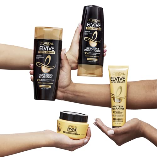 L'Oreal Paris Elvive Total Repair 5 Repairing Conditioner for Damaged Hair Conditioner with Protein and Ceramide for Strong Silky Shiny Healthy Renewed Hair 28 Fl Oz - Image 6