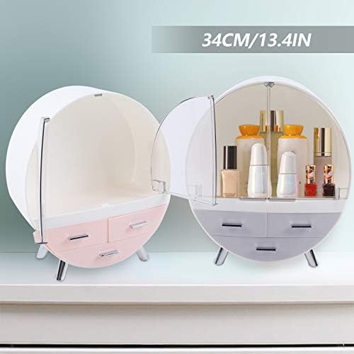 LOYALHEARTDY Makeup Storage Organizer, Cosmetic Storage Organizer Box with drawer, Waterproof Dustproof, Easily Organize Your Cosmetics, Jewelry and Hair Accessories Christmas Gift(Grey) - Image 7