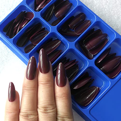 LuckForever 480 Piece Medium Almond Full Cover Press on Nails Set 12 Sizes 4 Colors - Image 3