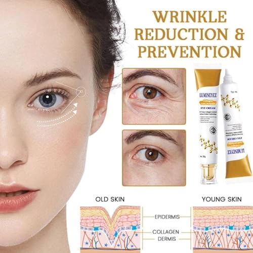 LuminEyez Collagen Anti-Wrinkle Eye Cream, Collagen Anti-Aging Eye Cream, Smooth Wrinkles,Fine Lines and Moisturizing (2 Pcs) - Image 3