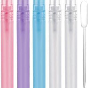 LUTER 5pc Set 10ml Refillable Travel Perfume Atomizer Bottles Portable Lightweight