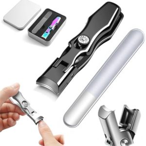 Luxgrip Ultra Sharp Knight Black Nail Clippers for Thick Nails Durable Design