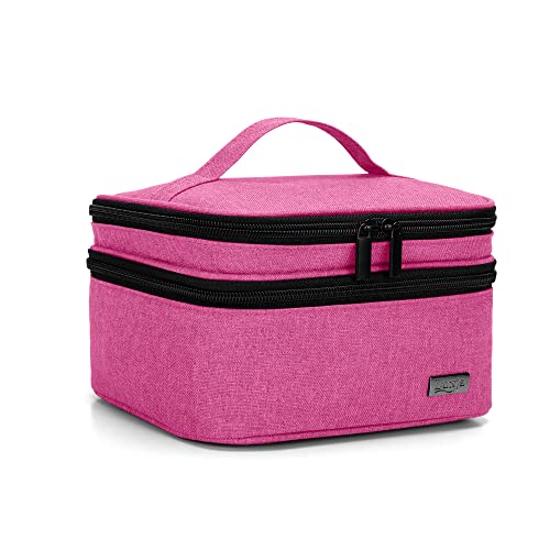 LUXJA Nail Polish Carrying Case - Holds 20 Bottles (15ml - 0.5 fl.oz), Portable Organizer Bag for Nail Polish and Manicure Set, Pink - Image 7