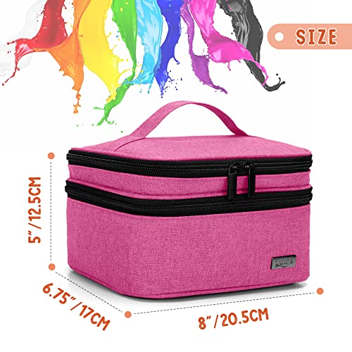 LUXJA Nail Polish Carrying Case - Holds 20 Bottles (15ml - 0.5 fl.oz), Portable Organizer Bag for Nail Polish and Manicure Set, Pink - Image 5