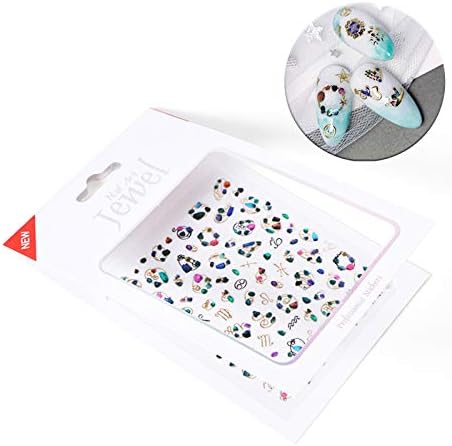 Luxury Nail Stickers Set--10 Sheets Colorful Nail Art Stickers in Different Crystal Gem Bronzing Shapes,3D Self-Adhesive Nail Decals for Nail Art DIY+1 Pcs Tweezers+1 Pcs Pressing Stick - Image 7