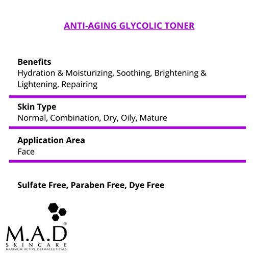 M.A.D Skincare Anti-Aging Glycolic Toner w/Multi Fruit Acids - Image 3