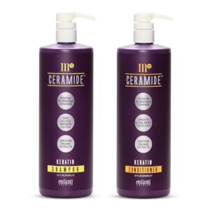 M72 Ceramide Keratin Shampoo and Conditioner Set 32 oz for Dry Hair Moisturizing