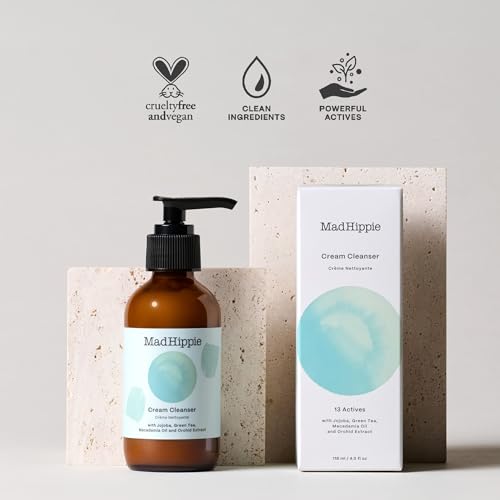 Mad Hippie Cream Cleanser - Hydrating Facial Cleanser with Jojoba Oil, Green Tea, Orchid Extract, and Hyaluronic Acid, Gentle Face Cleanser for Women/Men with Dry, Sensitive Skin, 4 Fl Oz - Image 5