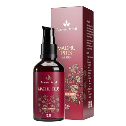 Madhu Plus Herbal Hair Serum With Spf 15 For Frizz Free & Silky Smooth Hair With Keratin Protein & Argan Oil, 50 Ml, Pack of 1
