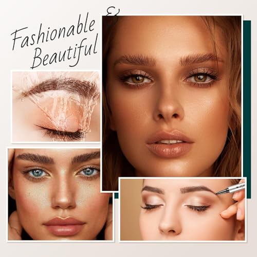 2024 Upgrade 3D Waterproof Microblading Eyebrow Pencil S-Dark Brown 4 Tipped Fine Stroke - Image 3