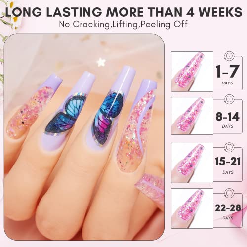 Makartt 15ml Solid Builder Gel Nail Polish with Glitter for Extensions and 3D Carving - Image 6