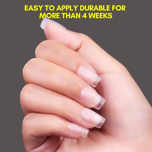 Makartt Coffin Nails Tips Extra Short 360 PCS Pre-buffed Soft Gel Nail Tips Full Cover 15 Sizes in Box Pre-shaped Ballerina Fake Nails Clear Press On Nails Soak Off Gelly Tips Nail Extension Supplies - Image 2