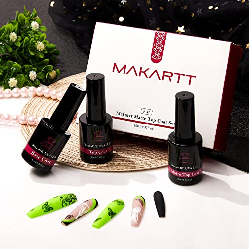 Makartt Gel Nail Polish Remover Clips Kit, Matte Top Coat and Base Coat, 20 Pcs Resuable Finger and Toenail Acrylic Nail Polish Remover Wraps, Clear Gel Nail Polish High Gloss Top Gel 3 in 1 Gel Coat - Image 5