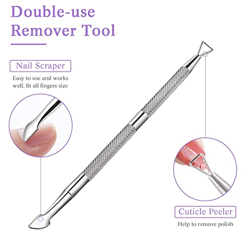 Makartt Gel Nail Polish Remover Clips Kit, Matte Top Coat and Base Coat, 20 Pcs Resuable Finger and Toenail Acrylic Nail Polish Remover Wraps, Clear Gel Nail Polish High Gloss Top Gel 3 in 1 Gel Coat - Image 4