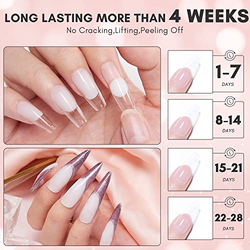 Makartt Solid Nail Gel Glue for Soft Gel Nail Tips Blanc Solid Nail Glue Gel for Press On Nails Acrylic Fake Nails Solid Builder Nail Gel for Nail Strengthen Nail Art Home Salon 15ML UV Light Cured - Image 5