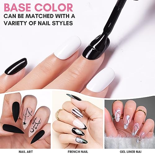 Makartt Solid Nail Gel Glue for Soft Gel Nail Tips Clear Acrylic Nail Tips Solid Gel Nail Glue Bundle Gel Nail Polish, 1 Pcs 15ml Black Gel Nail Polish for UV LED Light Noir Gel Polish - Image 8