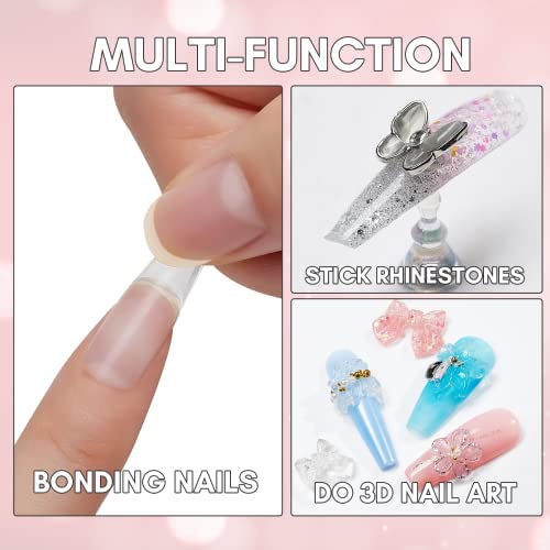 Makartt Solid Nail Gel Glue for Soft Gel Nail Tips Clear Acrylic Nail Tips Solid Gel Nail Glue Bundle Gel Nail Polish, 1 Pcs 15ml Black Gel Nail Polish for UV LED Light Noir Gel Polish - Image 5