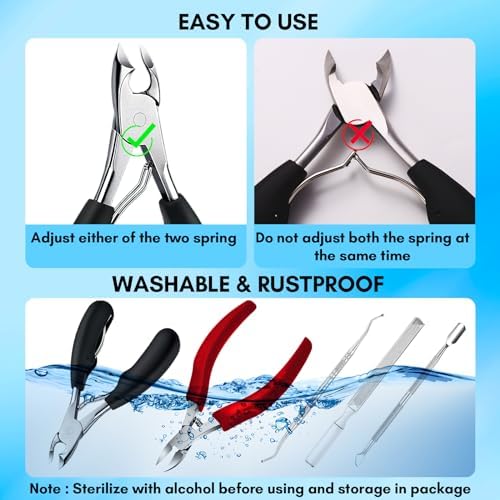 Makartt Toenail Clippers, Professional Toe Nail Clippers for Thick Toenails, 5 in 1 Super Sharp Nail Clippers Set Stainless Steel Ingrown Toenail Removal kit for Men, Women, Seniors - Image 7
