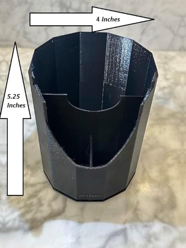 Makeup Brush Organizer Holder Stand,Compact, 3 slot, Black Countertop Vanity Brush Storage Display Stand for Foundation Powder Blush Brushes Pen Pencil holder for desk Made in North America - Image 3