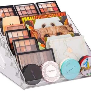 Makeup Organizer, Acrylic Clear 7 Layers Eyeglasses Display stand, Nail Polish Storage Rack For Tabletop Holder Stand
