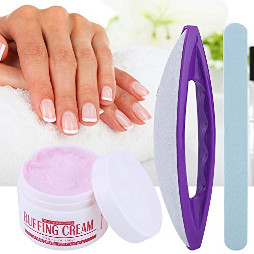 Manicure Polishing Kit,3Pcs Set Nail Art Buffing Cream Nail Brush Buffer Varnish Polish + Polishing Strip Nail Art S - Image 8