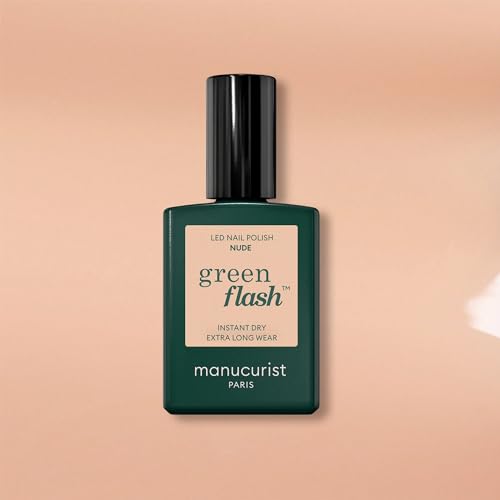 Manucurist Green Flash LED Gel Nail Polish - Nude - 12-Free, Bio-Sourced (84%) Nail Polish - Made in France - 0.5 fl oz - Image 6