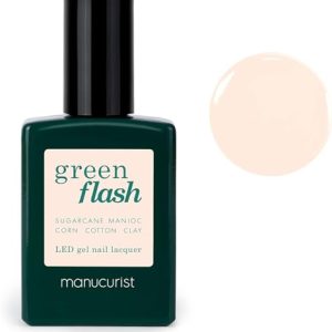Manucurist Green Flash LED Gel Nail Polish - Nude - 12-Free, Bio-Sourced (84%) Nail Polish - Made in France - 0.5 fl oz