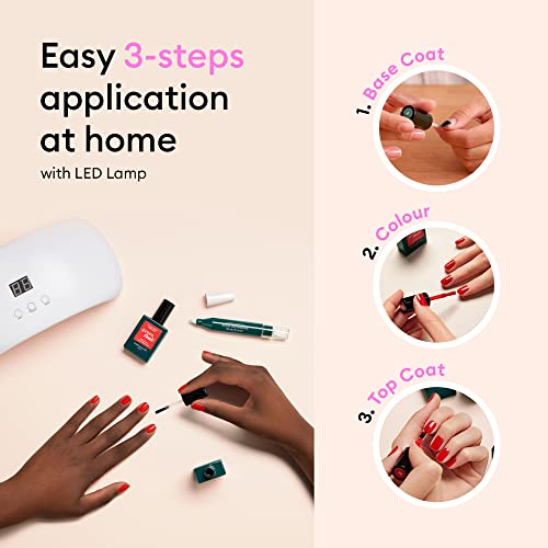 Manucurist Green Flash LED Gel Nail Polish - Nude - 12-Free, Bio-Sourced (84%) Nail Polish - Made in France - 0.5 fl oz - Image 4