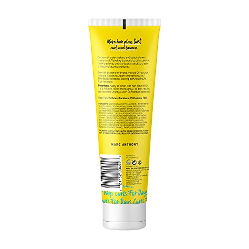 Marc Anthony Curly Hair Conditioner, Strictly Curls - 3x Moisture For Curl Defining & Enhancing - Shea Butter, Marula Oil, Aloe Vera & Coconut Cream - Sulfate Free & Color Safe For Dry Damaged Hair - Image 2