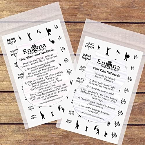 Marching Band Mom Nail Designs Vol I (Clear Vinyl - Cut, Peel, & Stick) - Image 3