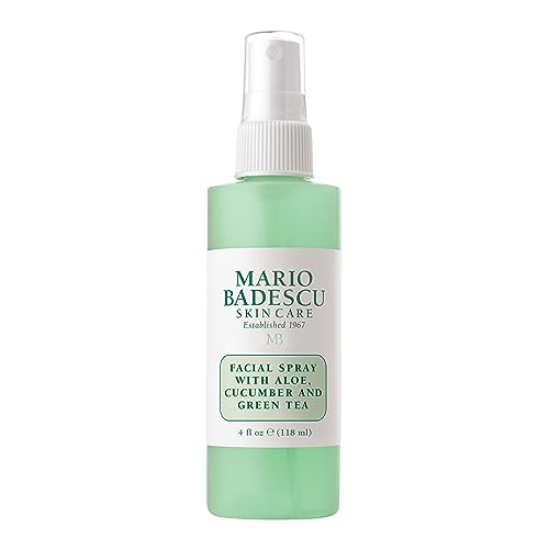 Mario Badescu Facial Spray with Aloe, Cucumber and Green Tea for All Skin Types, Face Mist that Hydrates & Invigorates