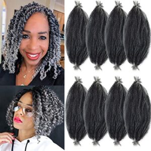 Marley Hair 16 Inch Springy Afro Twist Extensions 8 Pack - Black Women