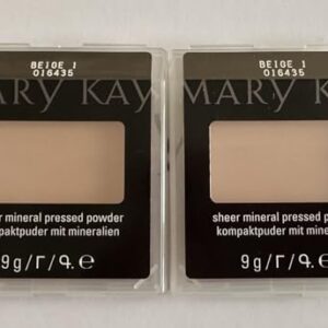 Mary Kay Sheer Mineral Pressed Powder Foundation Lot 2 Beige 0.35 oz New