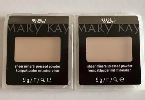 Mary Kay Sheer Mineral Pressed Powder Foundation Lot 2 Beige 0.35 oz New