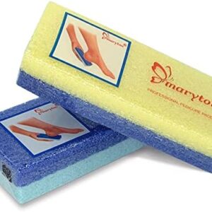 Maryton 2-Sided Pumice Stone Foot Scrubber Pack of 2 for Dead Skin Callus Removal