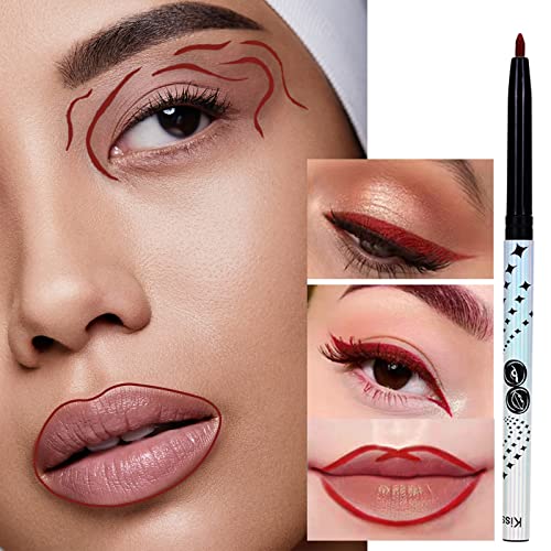 Matte Colorful Neon Waterproof Eyeliner Pencil Set for Eyes, Lips - 12 Shades - Image 4