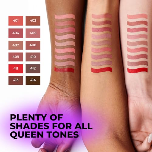 Matte Gel Lip Liner Pencil | Weightless & CreamyTexture - Sharpenable - Longwear & Waterproof - High Pigmented & Flawless Finish - Cruelty-free & Paraben-Free, 408, 1,7g/0.05oz. (Rose Plum) - Image 7