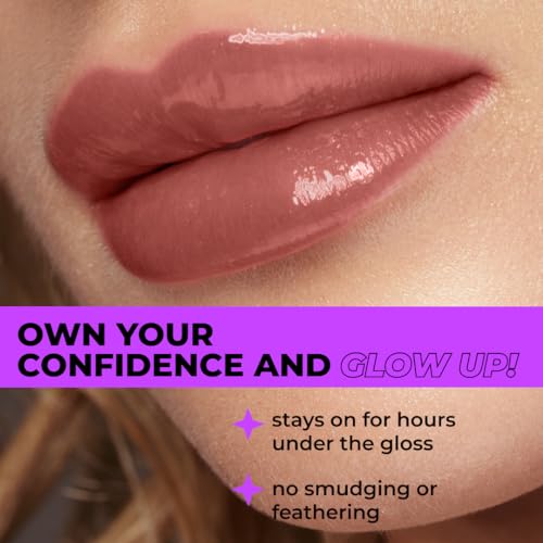 Matte Gel Lip Liner Pencil | Weightless & CreamyTexture - Sharpenable - Longwear & Waterproof - High Pigmented & Flawless Finish - Cruelty-free & Paraben-Free, 408, 1,7g/0.05oz. (Rose Plum) - Image 5