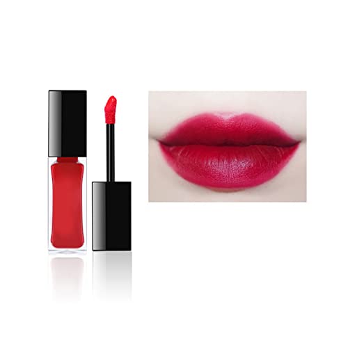 Matte Lip Cream Long-Lasting High Pigment Lip Glaze Mist Face Lipstick Can Hold Makeup Lip Makeup 5ML One Step Lips Makeup Lip Stick/Gloss Set Hot Pink Lipstick