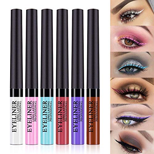 Matte Liquid Eyeliner Set Six Pens Six Bright Colors Waterproof Long Lasting