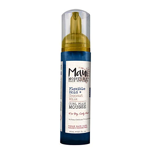 Maui Moisture Flexible Hold + Coconut Milk Curl Foam Mousse, for Curly Hair Styling, No Drying Alcohols, Parabens & Frizz-Free + Shea Butter Leave-in Conditioning Mist, Curly Hair Styling - Image 2