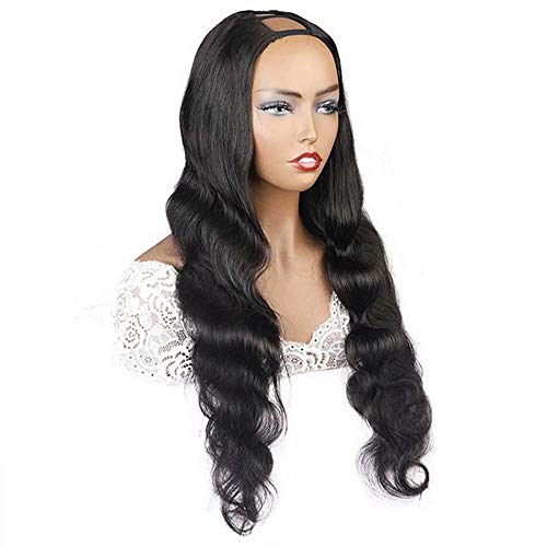 Maxine Hair 10A Body Wave U Part Wig Human Hair for Women Brazilian Remy Human Hair Glueless Full Head Clip in Half Wig 2x4 U Shape Wig 150% Density 18" - Image 2