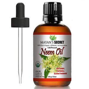 Mayan?s Secret Organic Neem Oil ? Pure, Cold Pressed