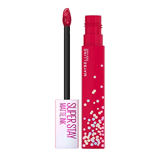 MAYBELLINE New York Super Stay Matte Ink Liquid Lipstick, Transfer-Proof, Long-Lasting, Limited-Edition Birthday-Cake-Scented Shades, Life of the Party, 0.17 Fl Oz