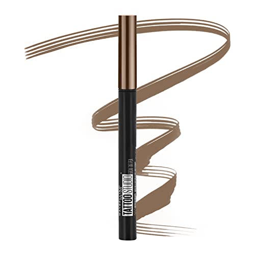 Maybelline New York TattooStudio Brow Tint Pen Makeup, Medium Brown, 0.037 fl. oz.