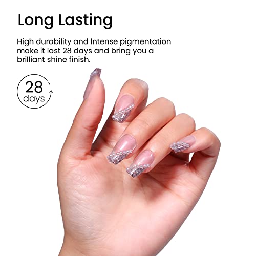MAYCHAO 15ML Sakura Blossom Glitter Gel Nail Polish 1Pc Sakura Gel Polish Soak off Gel Polish Nail Art Manicure Salon DIY at Home, 0.5 OZ - Image 4