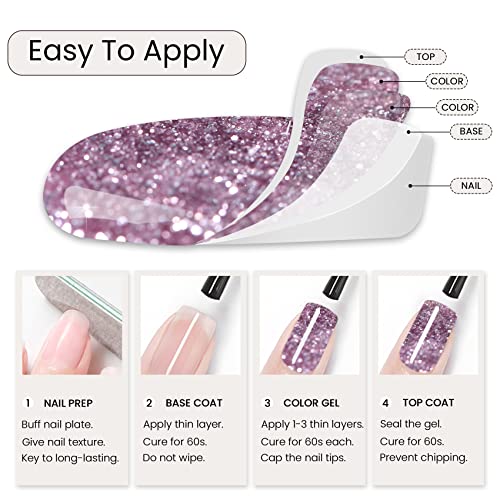 MAYCHAO 15ML Sakura Blossom Glitter Gel Nail Polish 1Pc Sakura Gel Polish Soak off Gel Polish Nail Art Manicure Salon DIY at Home, 0.5 OZ - Image 7