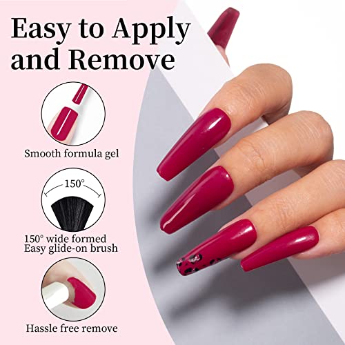 MAYCHAO 20Pcs Gel Nail Polish Set with Gel Base and Top Coat, 7.3ML All Seasons Holiday Gel Polish Pastel White Black Pink Green Color Nail Polish Soak Off LED Nail Lacquer - Image 5