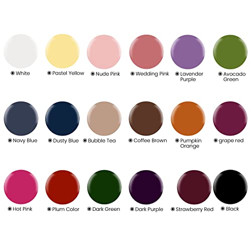 MAYCHAO 20Pcs Gel Nail Polish Set with Gel Base and Top Coat, 7.3ML All Seasons Holiday Gel Polish Pastel White Black Pink Green Color Nail Polish Soak Off LED Nail Lacquer - Image 2