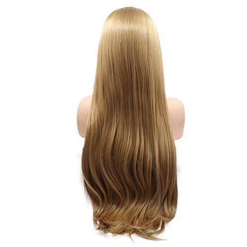 Melody Honey Blonde Wig Synthetic Blonde Lace Front Wigs Long Straight Hair Wig Heat Resistant Fiber Long Blonde Wigs - Image 3
